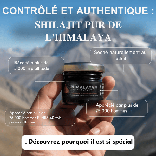 Shilajit himalayen 100 % naturel et cuillère offerte